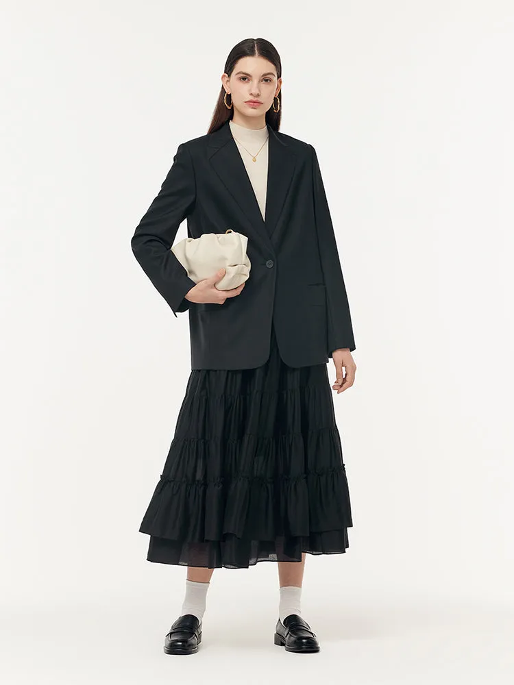 100% Wool V-Neck Women Blazer sold by Goelia product image thumbnail 3