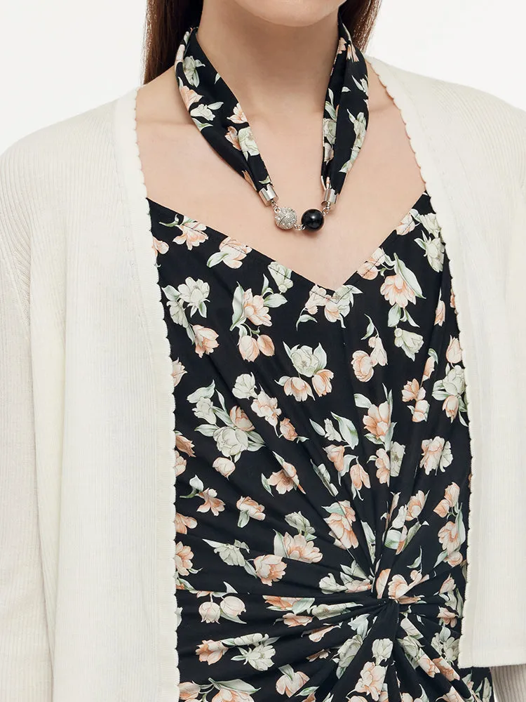 100% Cotton Strap Maxi Dress And Lyocell Cardigan Two-Piece Set sold by Goelia product image thumbnail 2