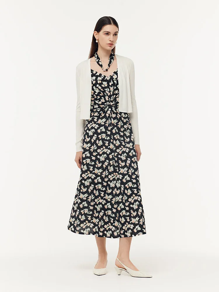 100% Cotton Strap Maxi Dress And Lyocell Cardigan Two-Piece Set sold by Goelia product image thumbnail 3