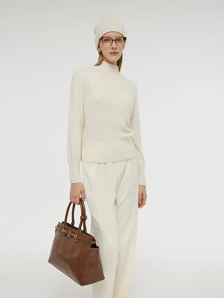 Wool Mock Neck Women Sweater sold by Goelia product image thumbnail 4