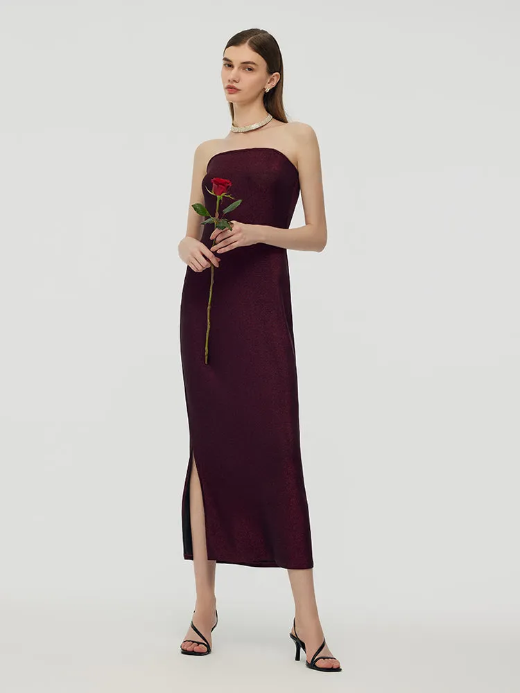 Glitter Women Party Slip Maxi Dress With Detachable Spaghetti Strap sold by Goelia product image thumbnail 2