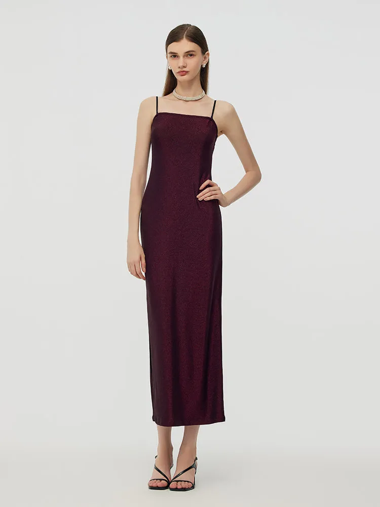 Glitter Women Party Slip Maxi Dress With Detachable Spaghetti Strap sold by Goelia product image thumbnail 5