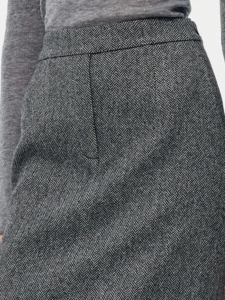 Washable Wool Women Column Midi Skirt sold by Goelia product image thumbnail 5