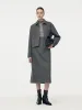 Washable Wool Women Column Midi Skirt sold by Goelia