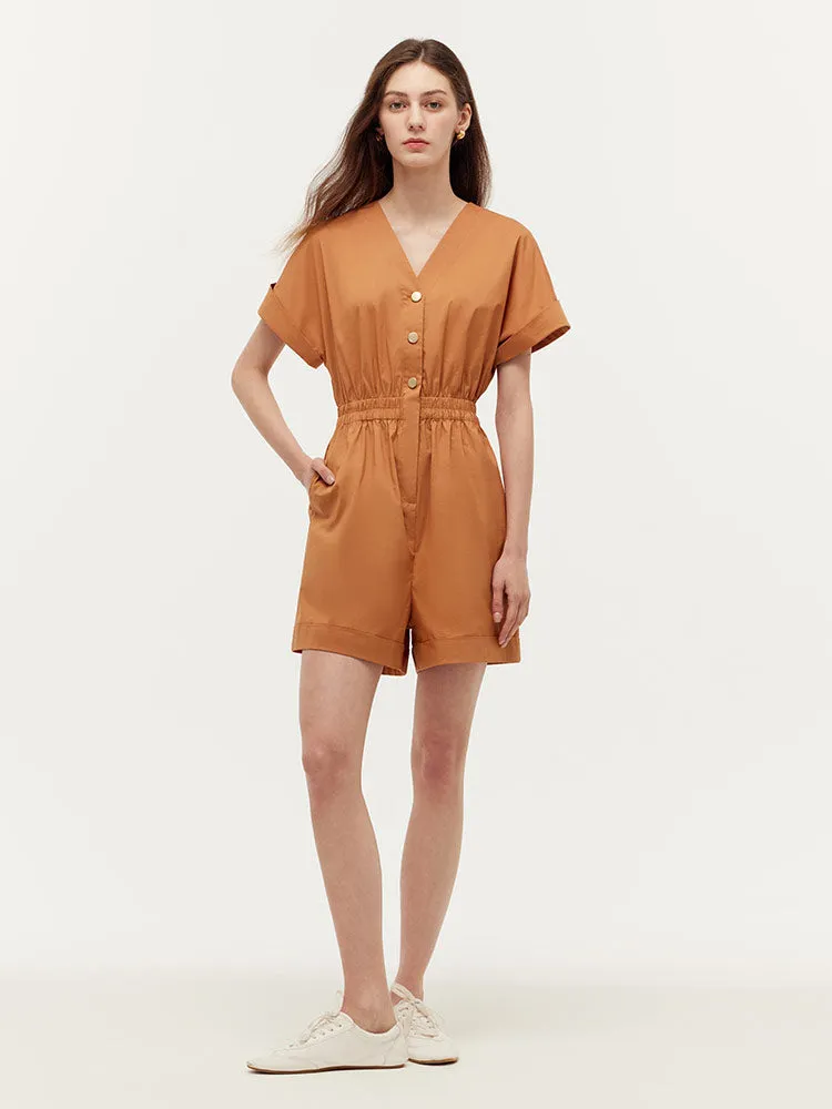 Cotton V-Neck Women Romper sold by Goelia product image thumbnail 2