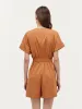 Cotton V-Neck Women Romper sold by Goelia