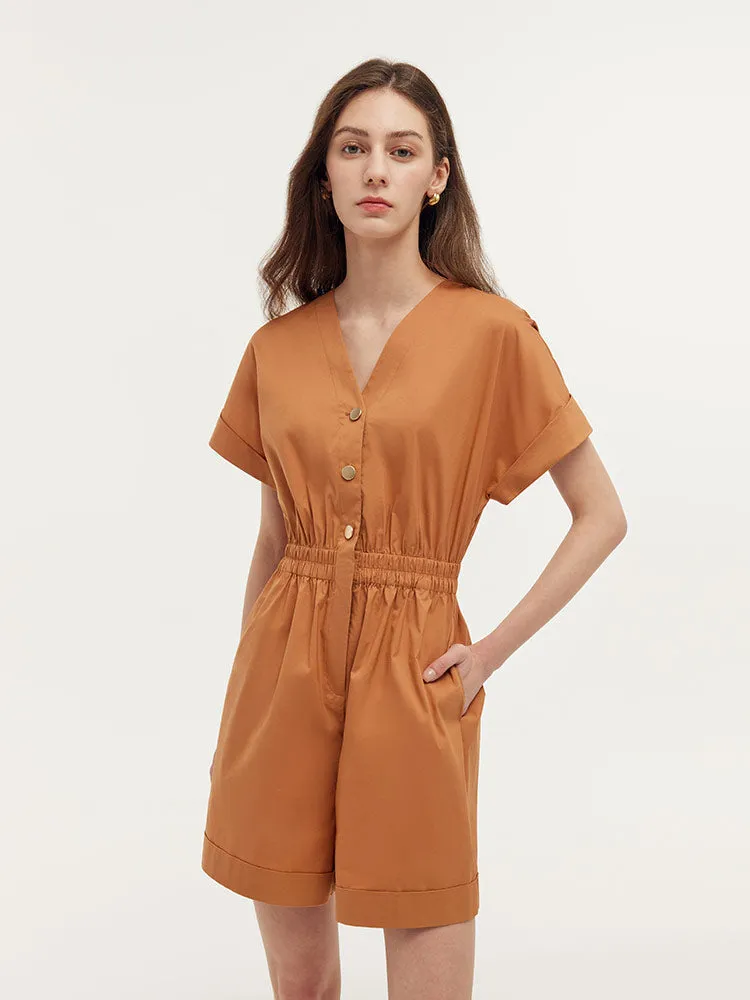 Cotton V-Neck Women Romper sold by Goelia product image thumbnail 4