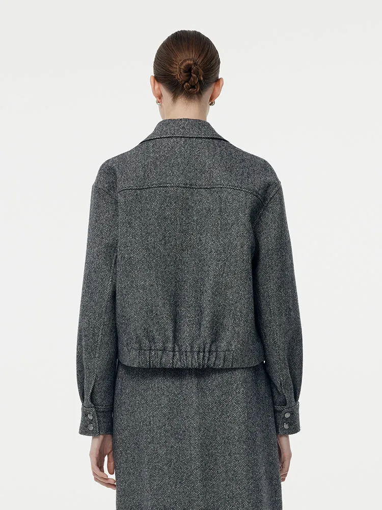 Washable Wool Women Zip-Up Jacket With Detachable Collar sold by Goelia product image thumbnail 4