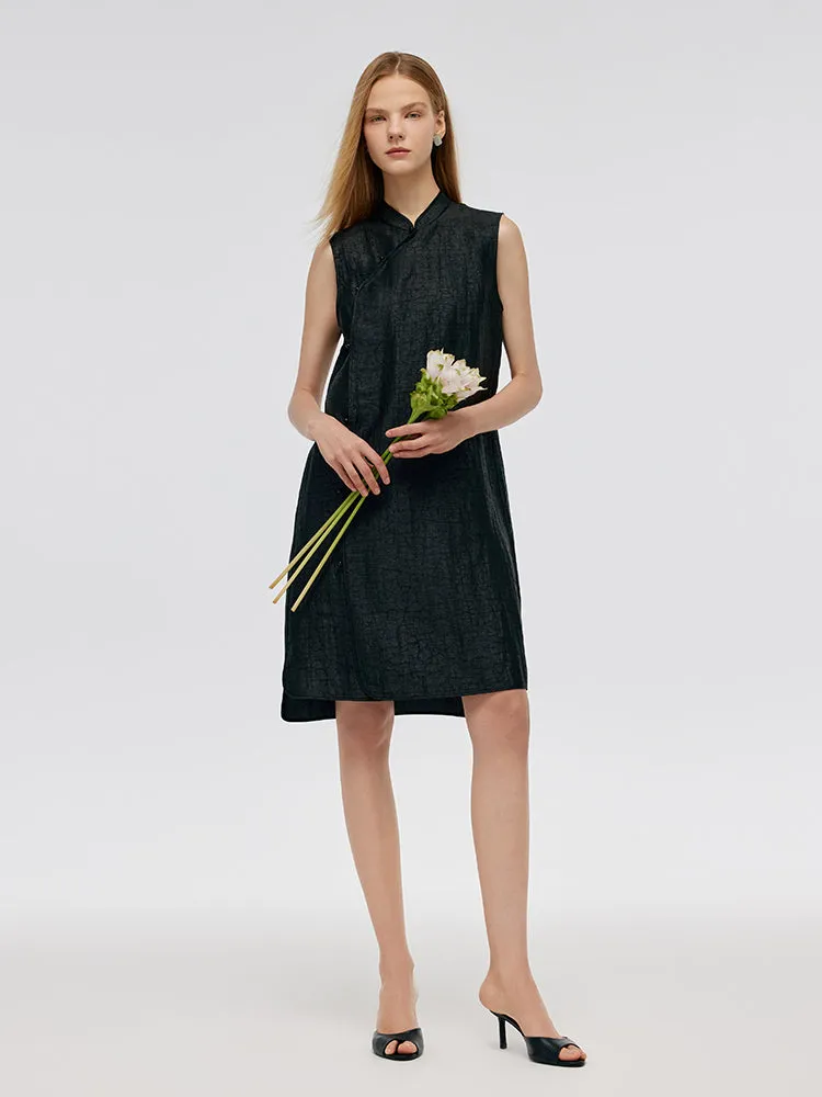 18 Momme Xiang Yun Silk Women Qipao Midi Dress sold by Goelia