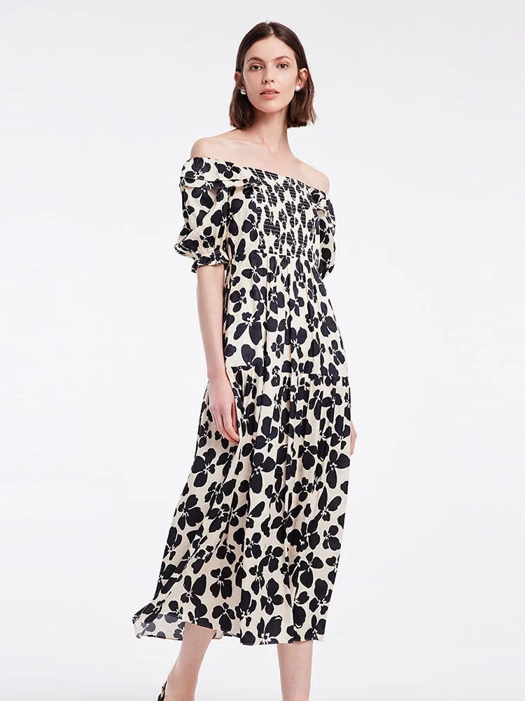 Off Shoulder Floral Maxi Dress sold by Goelia product image thumbnail 4