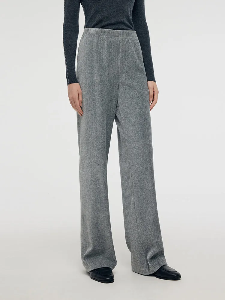 Elastic Waist Knitted Women Full Length Pants sold by Goelia