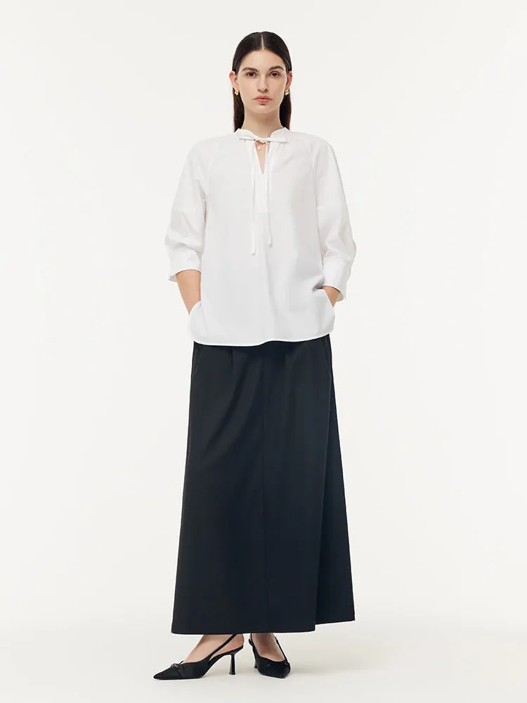 Cotton Tie Front Women Blouse sold by Goelia product image thumbnail 2