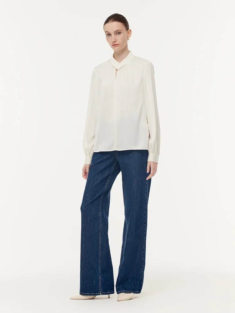 22 Momme Mulberry Silk Twist Neck Women Blouse sold by Goelia product image thumbnail 2