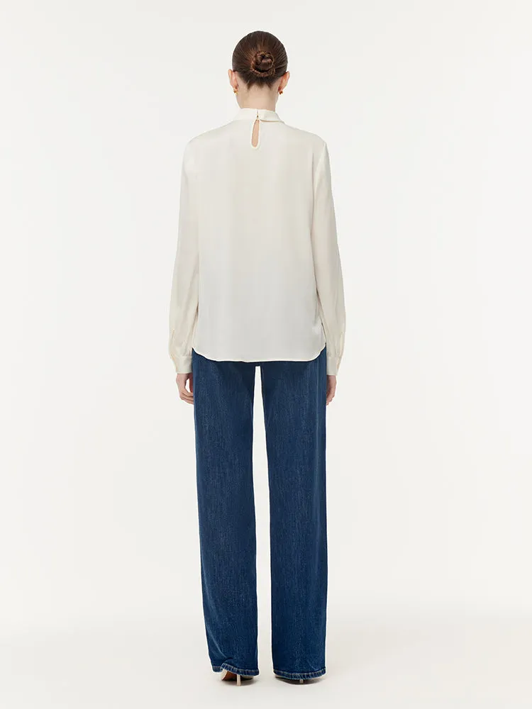 22 Momme Mulberry Silk Twist Neck Women Blouse sold by Goelia product image thumbnail 4