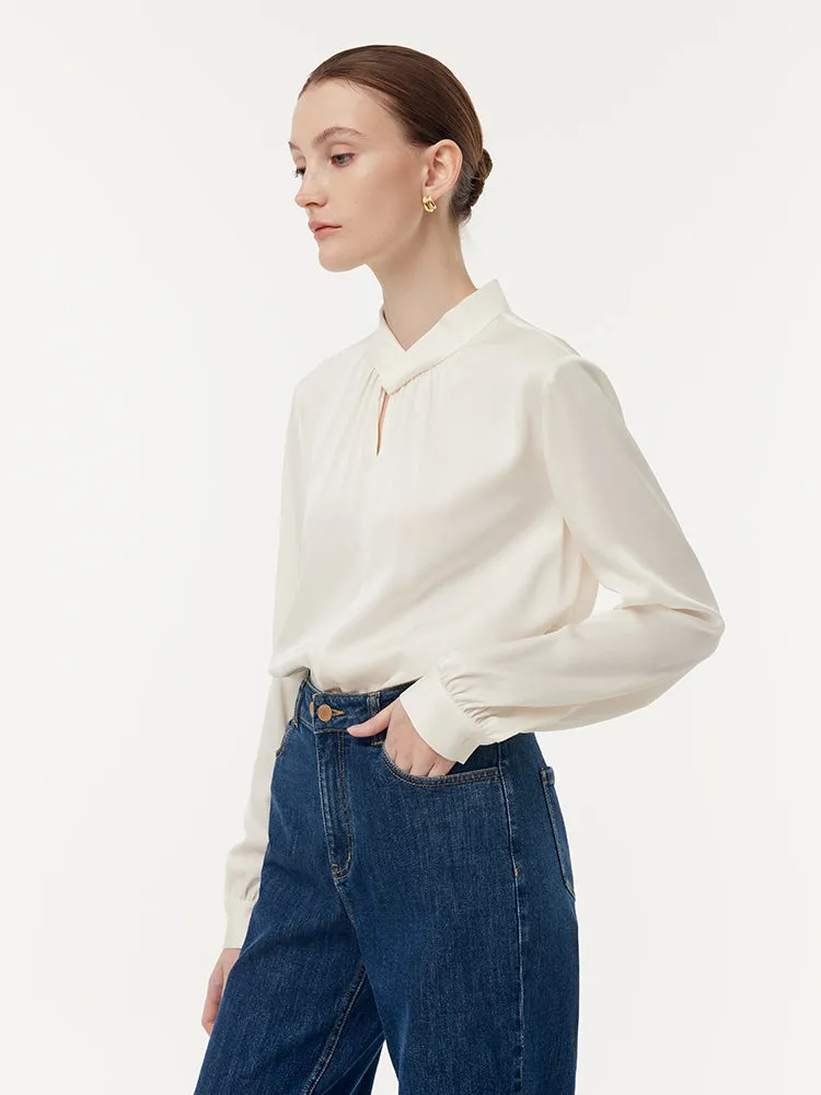 22 Momme Mulberry Silk Twist Neck Women Blouse sold by Goelia product image thumbnail 5