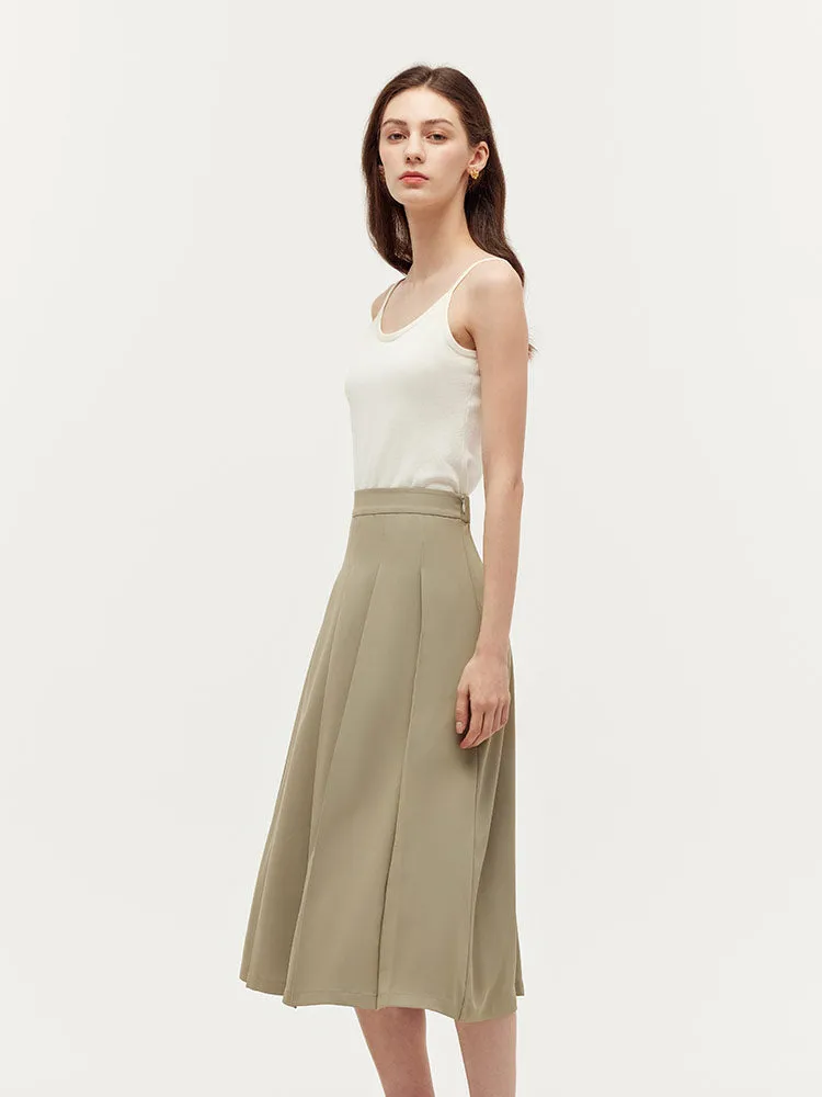 Crop Blazer And Camisole And Pleated Midi Skirt Three-Piece Set sold by Goelia product image thumbnail 5
