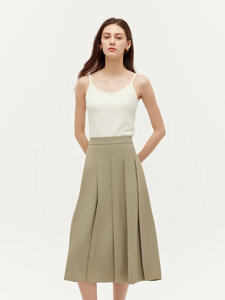 Crop Blazer And Camisole And Pleated Midi Skirt Three-Piece Set sold by Goelia product image thumbnail 4