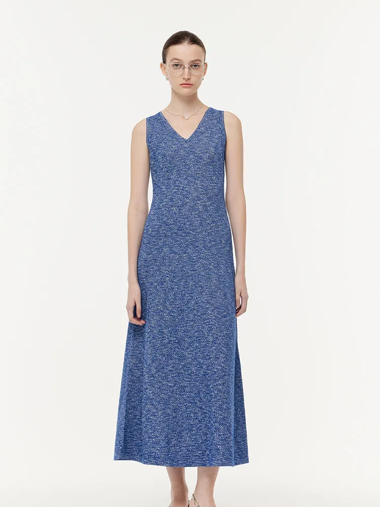 Wool Blend Knit Cardigan And Knit Vest Maxi Dress Two-Piece Set sold by Goelia product image thumbnail 3