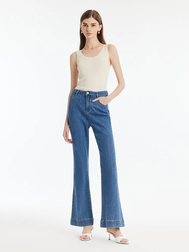 Denim Rose Printed Flared Women Jeans sold by Goelia product image thumbnail 2