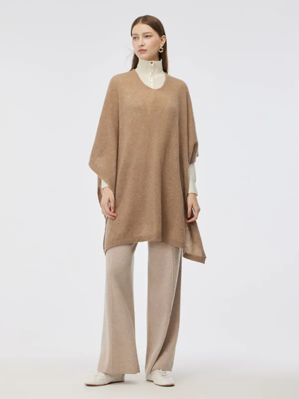 100% Cashmere Women Poncho Sweater sold by Goelia