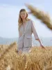 16 Momme Mulberry Silk Jacquard Women Blazer sold by Goelia