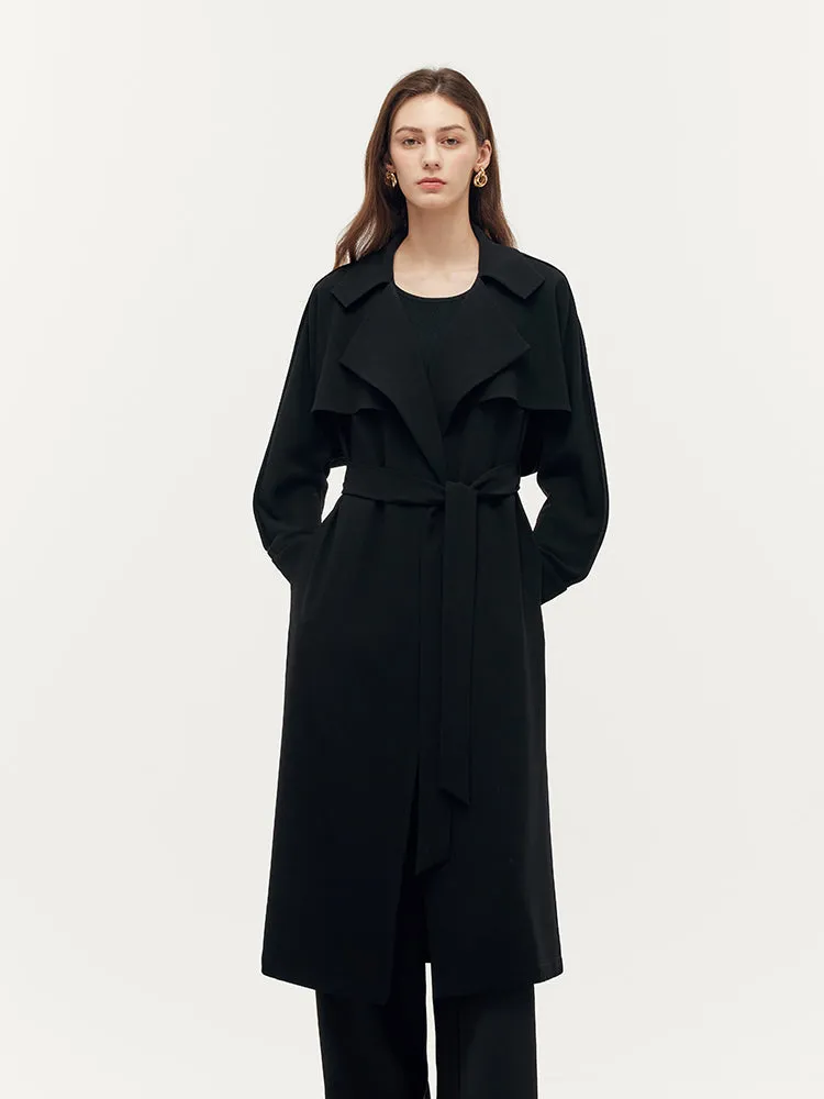 Triacetate Magnetic Button Cuffs Women Trench Coat With Belt sold by Goelia product image thumbnail 4
