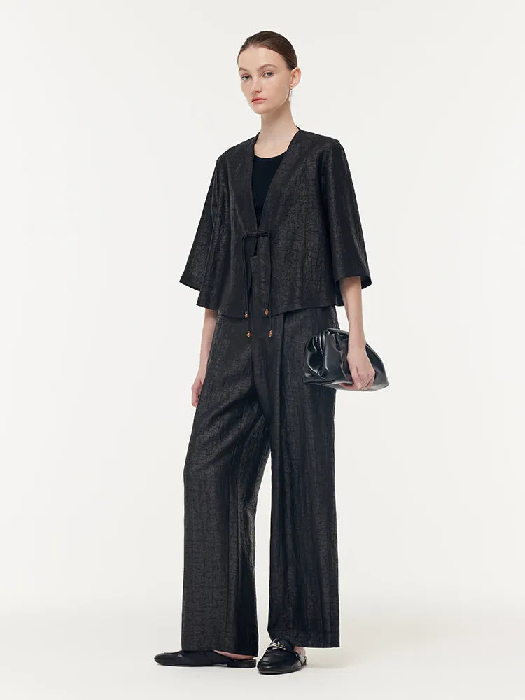 18 Momme Xiang Yun Silk Mandarin Button Women Crop Jacket sold by Goelia product image thumbnail 2