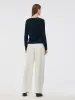 100% Cotton Cable Knit Women Sweater sold by Goelia