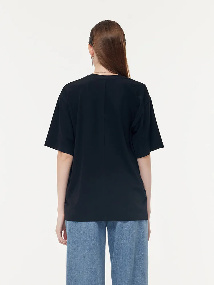 Acetate Loose Fit Letter Print Unisex T-Shirt sold by Goelia product image thumbnail 3