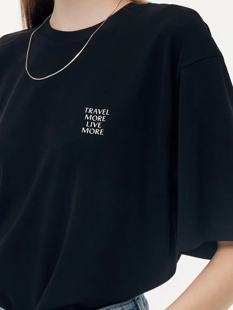 Acetate Loose Fit Letter Print Unisex T-Shirt sold by Goelia product image thumbnail 4