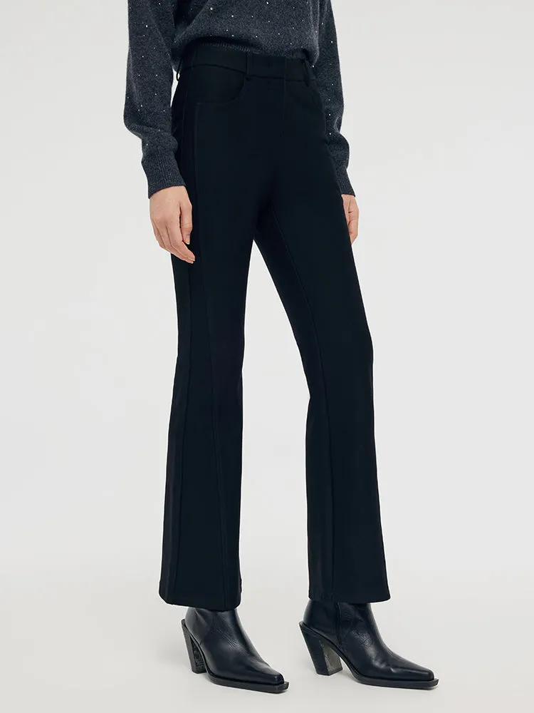 Fleece Lined Stretch Micro-Flared Women Ankle Pants sold by Goelia product image thumbnail 4