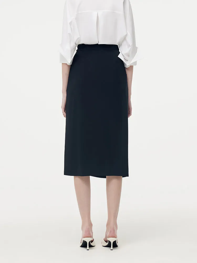 Acetate Twist Front Side Split Women Skirt sold by Goelia product image thumbnail 3