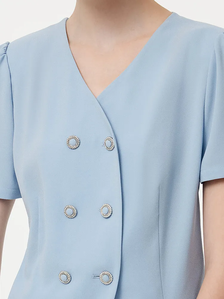 Acetate Crop Jacket And A-Line Skirt Two-Piece Set sold by Goelia product image thumbnail 5