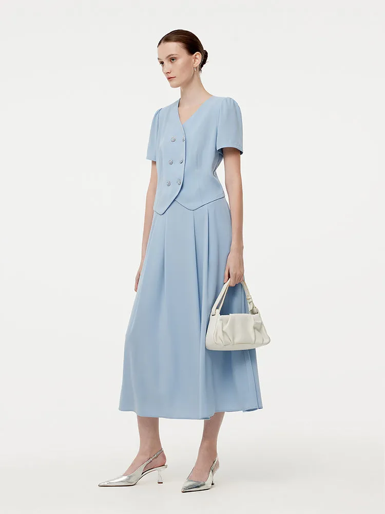 Acetate Crop Jacket And A-Line Skirt Two-Piece Set sold by Goelia product image thumbnail 2