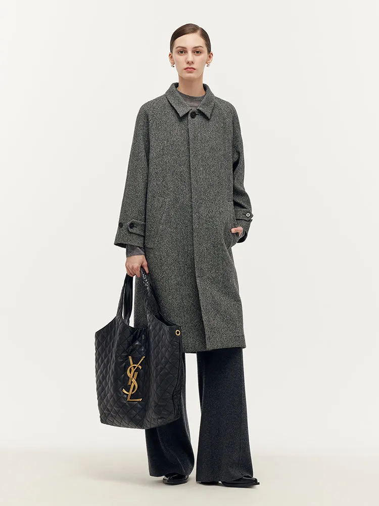 Washable Wool Blend Back Slit Unisex Overcoat sold by Goelia product image thumbnail 2