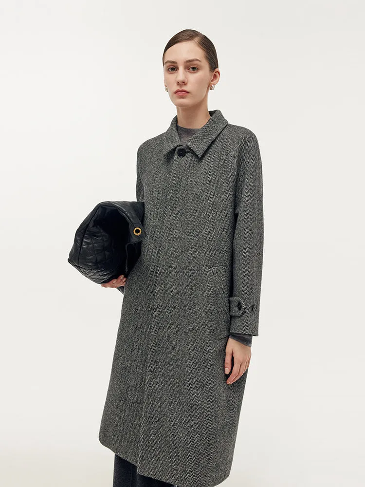 Washable Wool Blend Back Slit Unisex Overcoat sold by Goelia product image thumbnail 4
