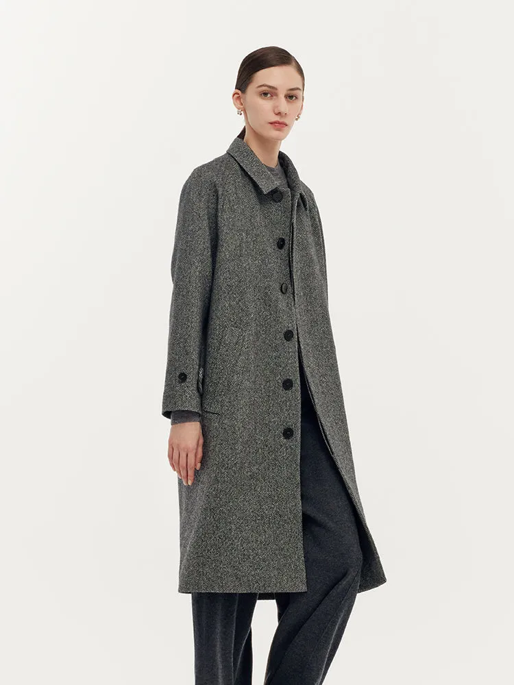 Washable Wool Blend Back Slit Unisex Overcoat sold by Goelia product image thumbnail 5