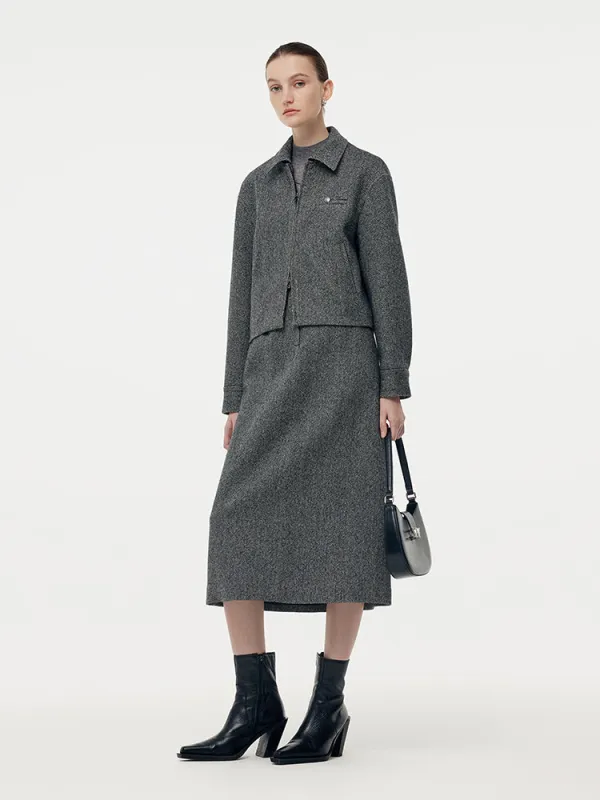 Washable Wool Jacket And Skirt Suit sold by Goelia