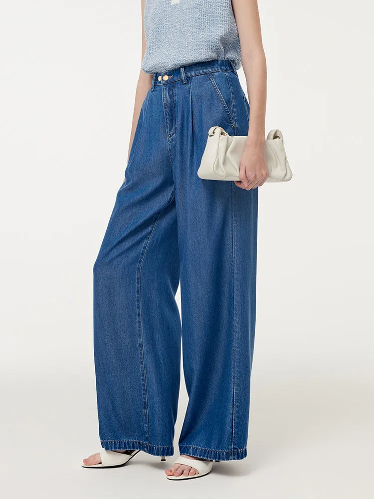 100% Tencel Denim Elastic Waist Women Jeans sold by Goelia product image thumbnail 4