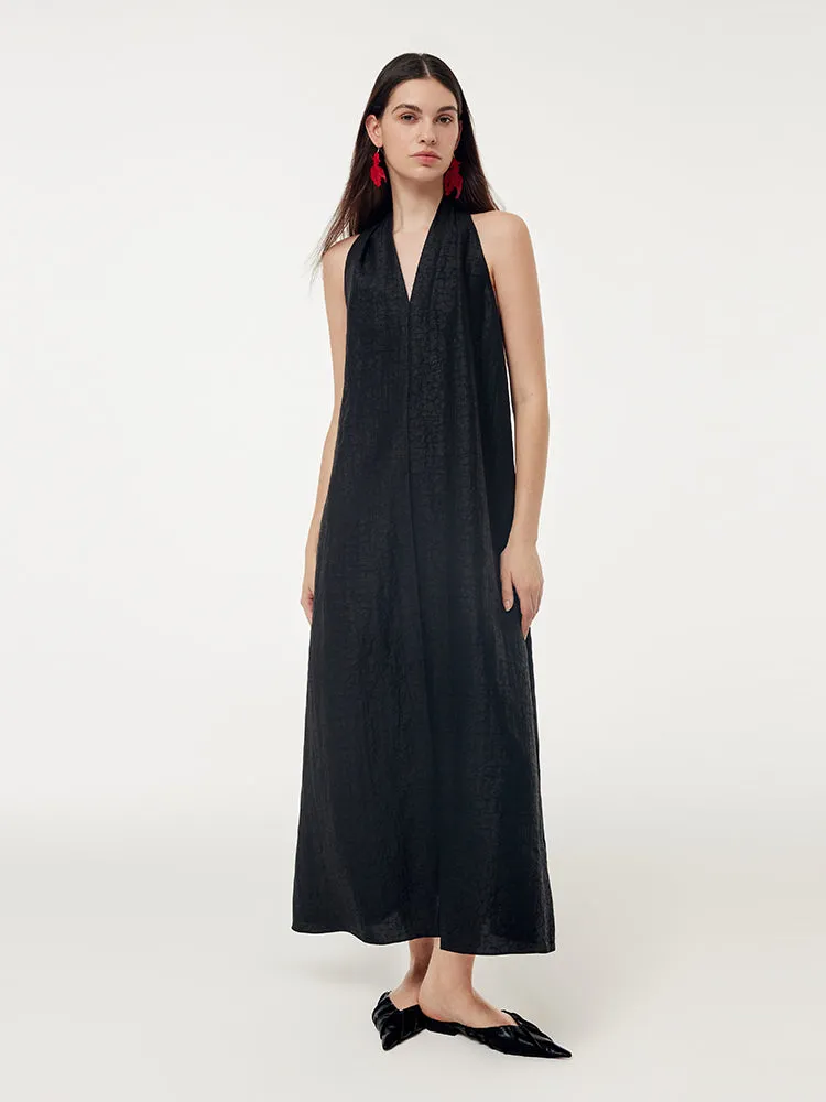 18MM Xiang Yun Silk Halterneck Women Maxi Dress With Hairband sold by Goelia product image thumbnail 2