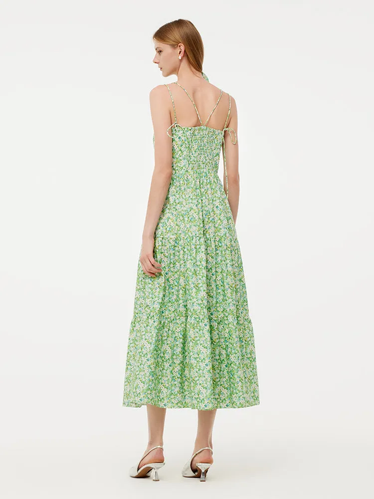 Cotton Floral Print Women Slip Maxi Dress With Detachable Chest Pads sold by Goelia product image thumbnail 3