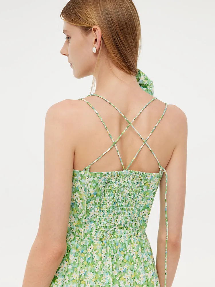 Cotton Floral Print Women Slip Maxi Dress With Detachable Chest Pads sold by Goelia product image thumbnail 4