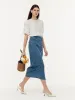Acetate Ruched Puff Sleeve Women T-Shirt sold by Goelia