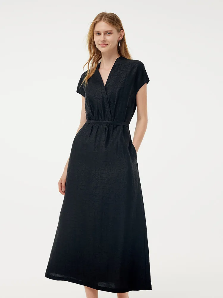 18MM Xiang Yun Silk Adjustable Waist Women Midi Dress sold by Goelia