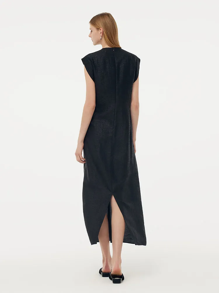 18MM Xiang Yun Silk V-Neck Cap Sleeve Women Maxi Dress sold by Goelia product image thumbnail 3