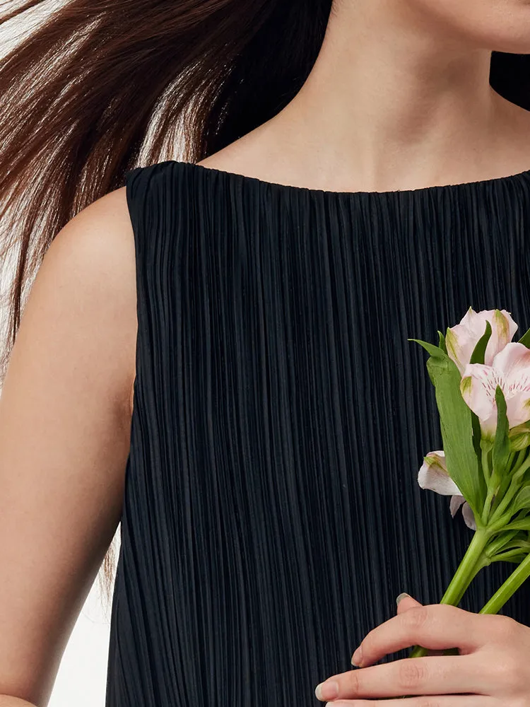 Tiered Ruffle Hem Women Pleated Mini Dress sold by Goelia product image thumbnail 5