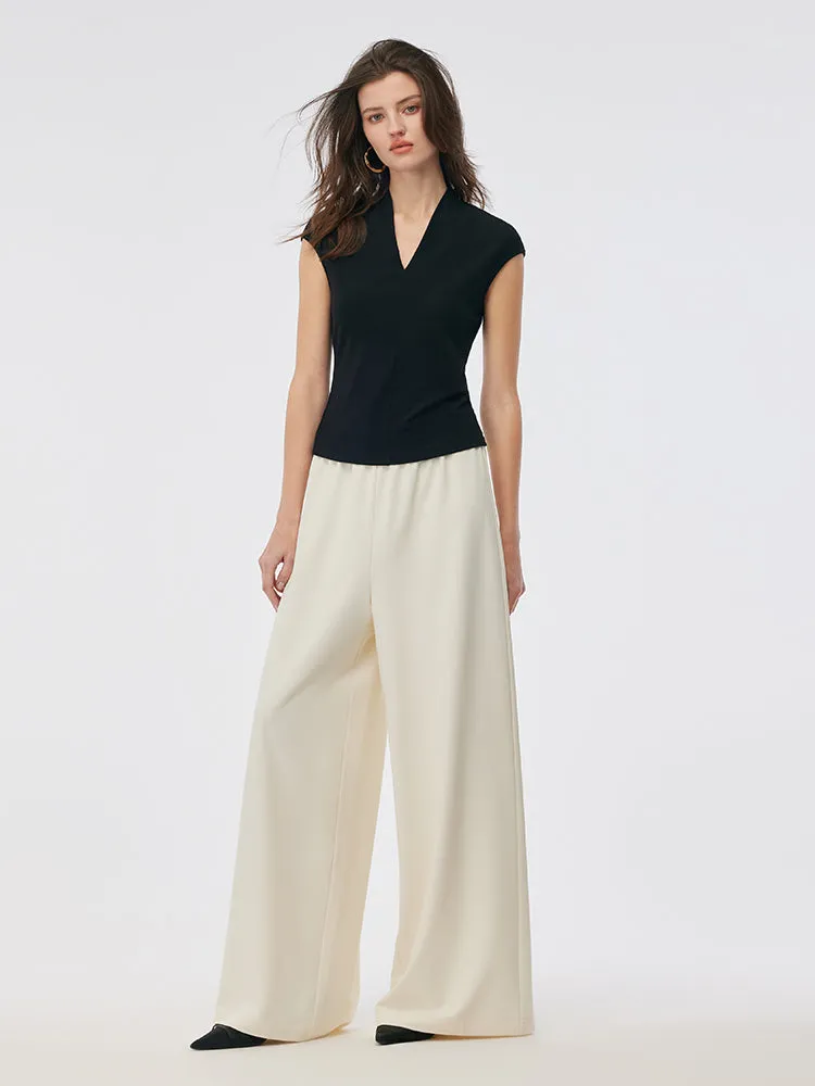 Acetate V-Neck Cap Sleeve Women Top sold by Goelia product image thumbnail 2
