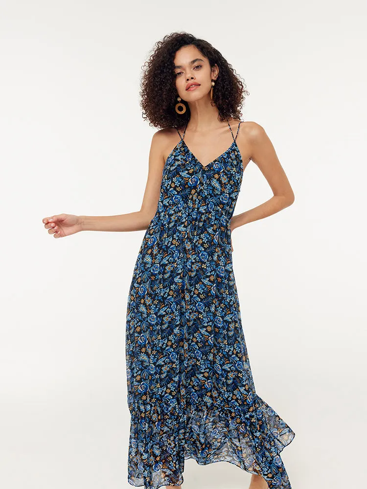 10MM Mulberry Silk Halterneck Slip Maxi Dress With Detachable Chest Pads sold by Goelia product image thumbnail 5