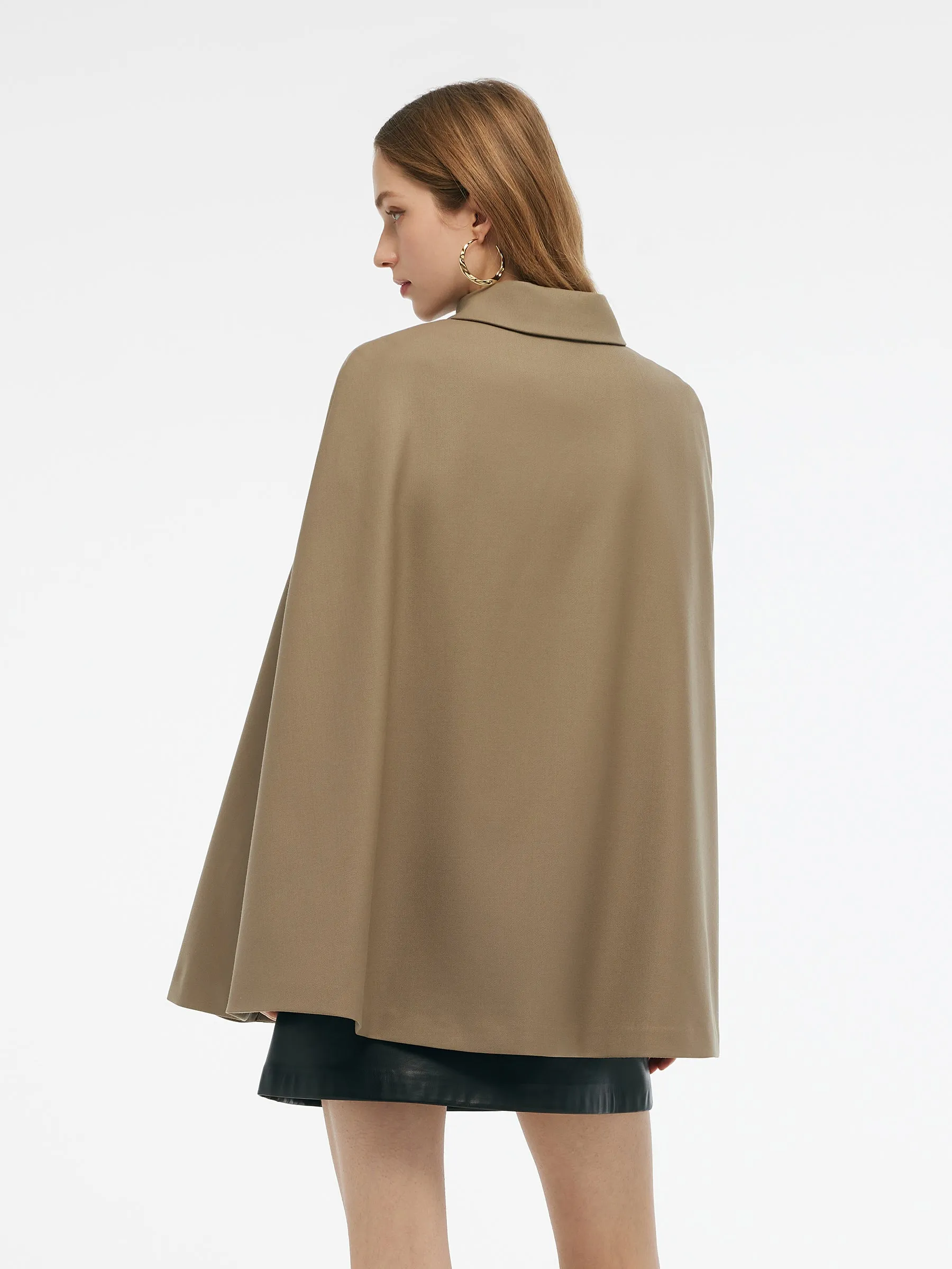 100% Worsted Wool Cape And Vest Two-Piece Set With Belt sold by Goelia product image thumbnail 3