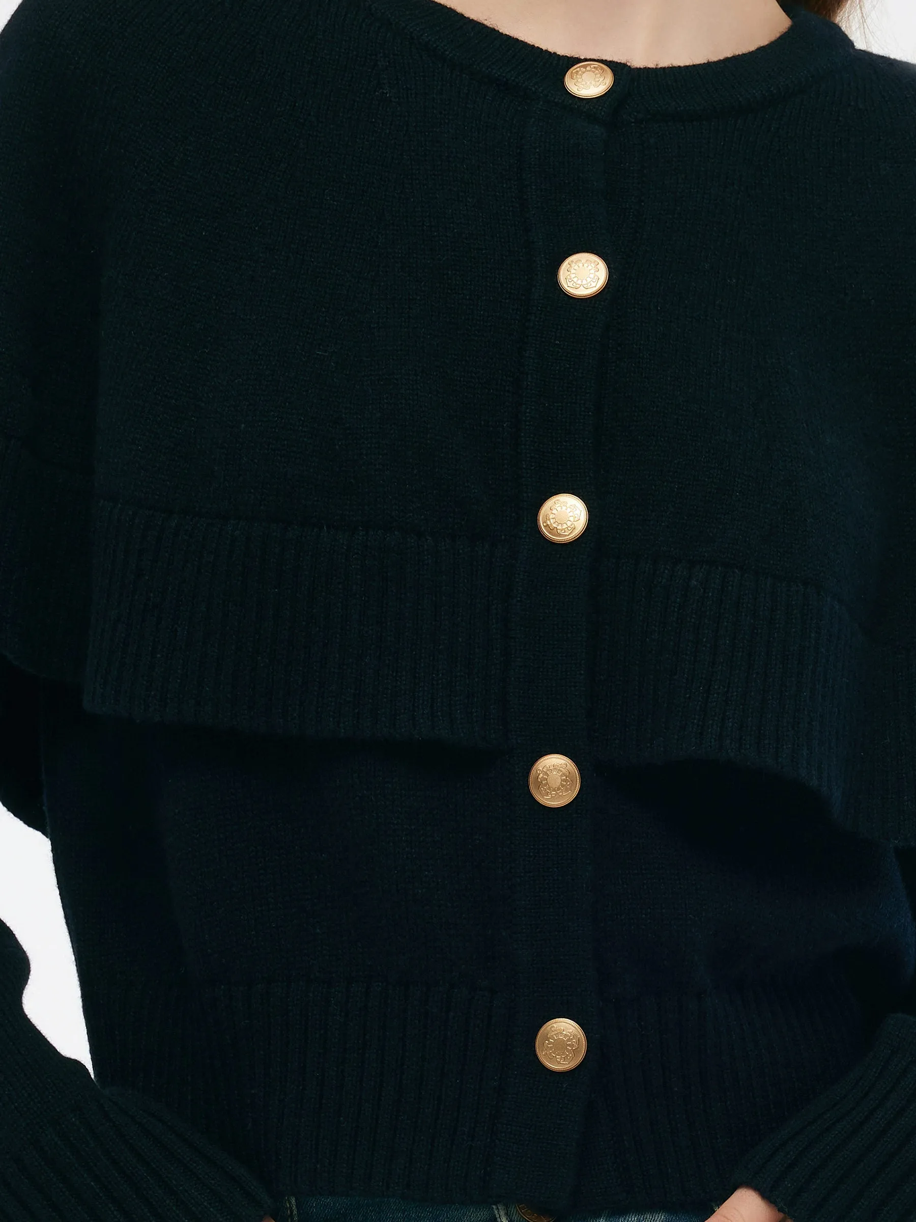 Wool Blend Women Cape Cardigan sold by Goelia product image thumbnail 5